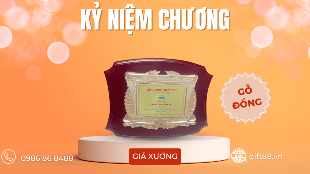 Xưởng sản xuất kỷ niệm chương gỗ đồng