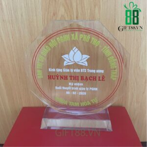 Kỷ niệm chương pha lê tròn